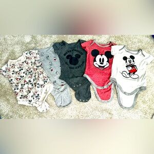 5 Mickey Mouse Onsies for Baby